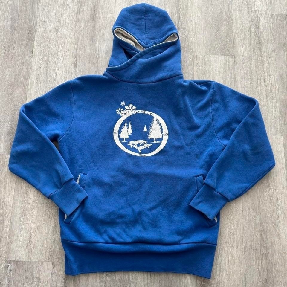 Vintage 1999 Zebra All Boarders Skate Ski Snowboard Brand Hoodie Adult Size Lg